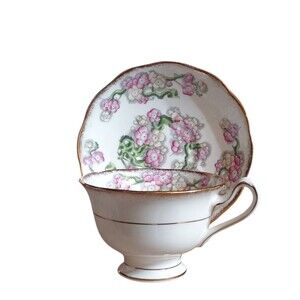Royal Albert, "May Blossom" Teacup And Saucer Set, Bone China, England